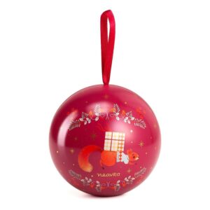 Palla di Natale Rossa con Infuso "mandorle caramellate" 8 filtro scrigno (28 g)