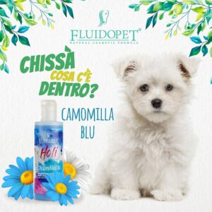 Camomilla Blu Shampoo Naturale per manti bianchi – FluidoPet Holi Line
