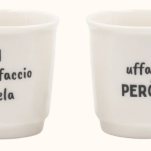 Set Tazzine da caffè in ceramica "Oggi-però"   IN ARRIVOOOOOO