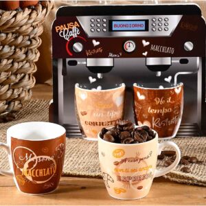 Conf. a macchina del caffè con 2 tazzine 70 ml in porcellana